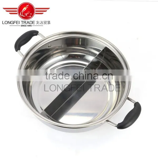 Stainless Steel Asia Hot Pot/two Flavor Soup Pot/chafing Dish Soup Pot With a Clapboard photo-4