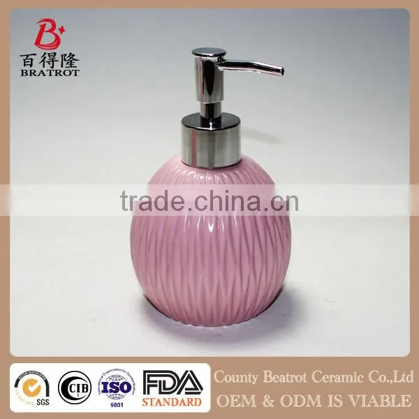 3 PCS Pink Ceramic Bathroom Accessory Set photo-2