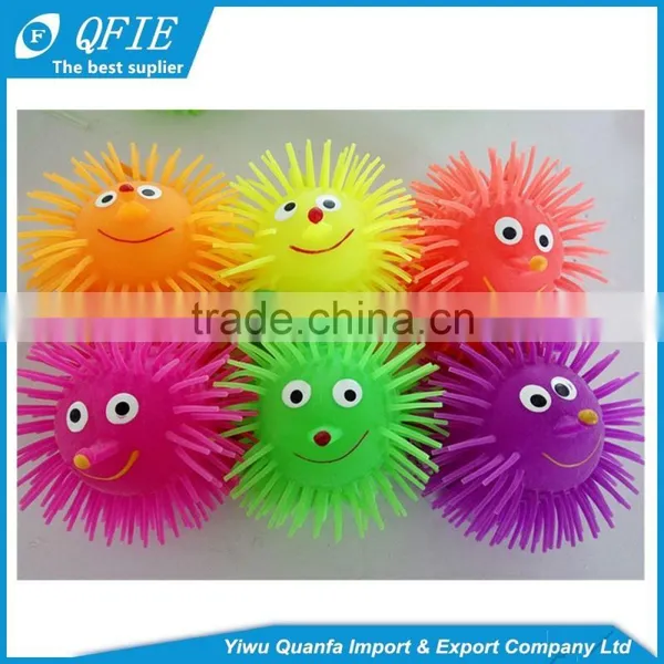 Promotion Cute 2 Inches Hedgehog TPR Light up Stress Puffer Ball Toy for Capsule photo-6