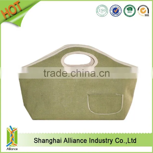 Heat-transfer Printed Eco-friendly Promotional Custom Wine Bottle Jute Bag photo-5