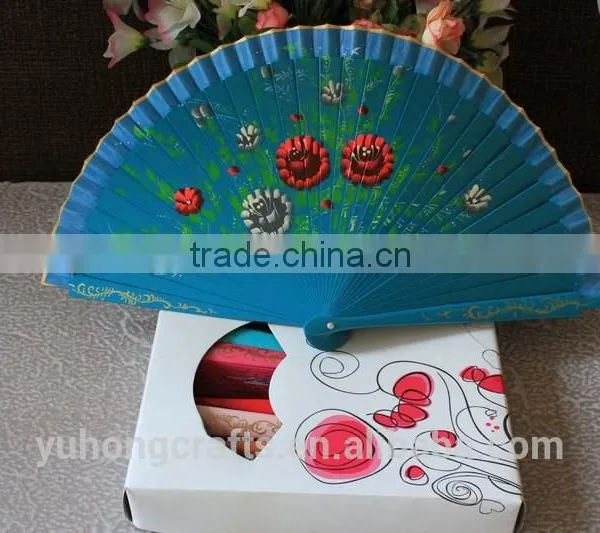 Advertising Wood Fabric Fan Wholesale photo-2