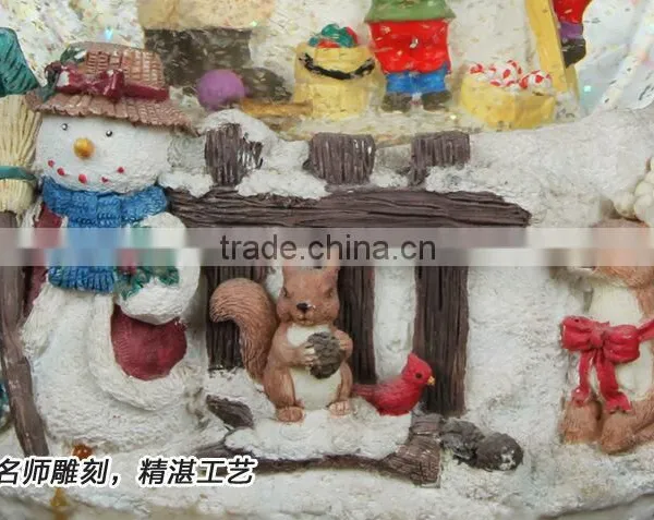 Resin Christmas Snow Globe Musical Snow Globe for Christmas Decoration photo-3