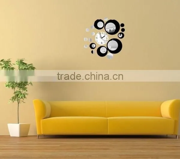 Latest Decorative Wall Mirror Clock Sticker for Home Decoration, Clockwall Stickers,sitting Room Fashion Mirror Wall Stickers photo-2