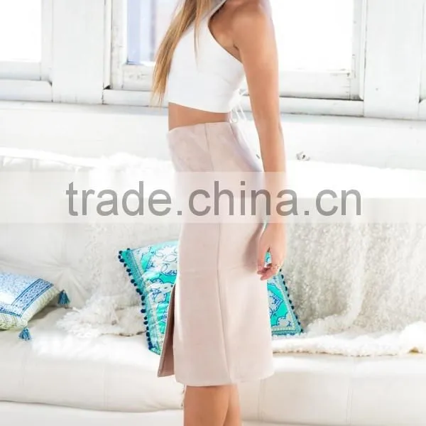 2016 Hot Sale Two Piece Set Ladies Clothing Latest Model Blouse and Skirt photo-3