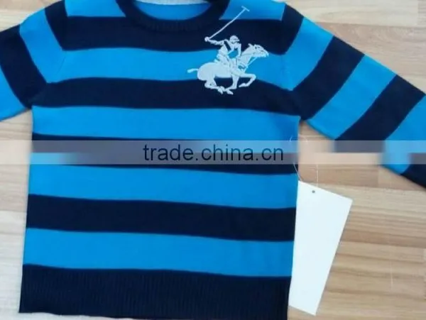 (KD0442) Boys Knitting Stripe Sweaters photo-6