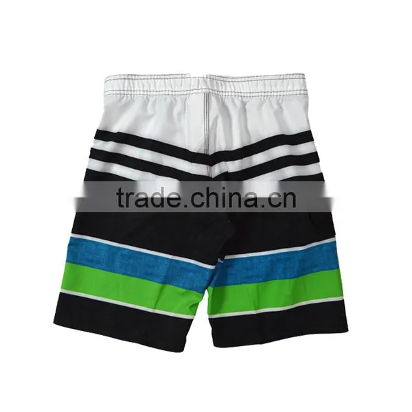 Fitted Swimwear Spandex Teens Young Men Striped Board Shorts Wholesale photo-2