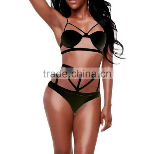 M899 Dingyang Fashion Sexy Bandage Hollow One Piece Bikini Swimwear photo-3