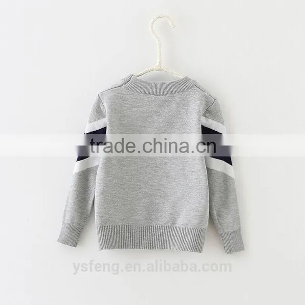 Children Latest Color Patchwork Baby Boy Sweater Designs photo-2