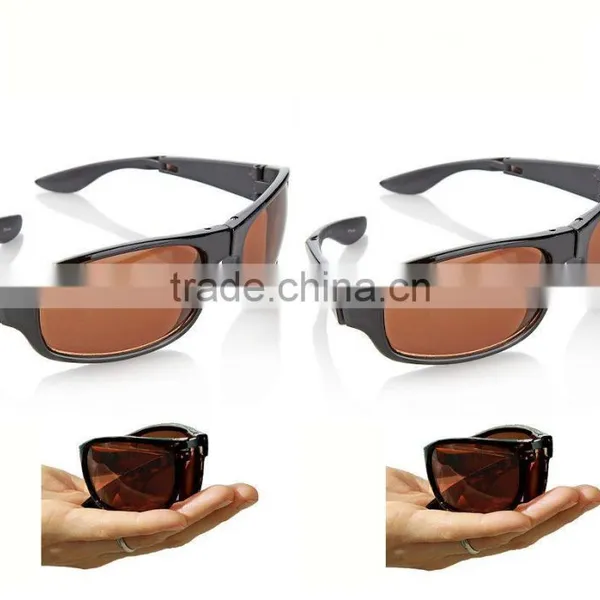 Summer High Definition HD Fold Aways Sun Glasses UV400 Foldable Clarity Vision Sunglasses photo-5