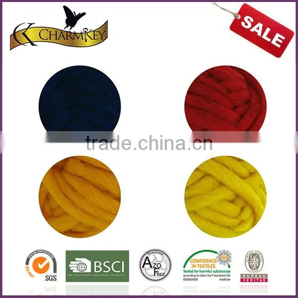 Charmkey Wholesale Hand Knitting Yarn Acrylic Polyester Thick Roving Yarn for Hats photo-5
