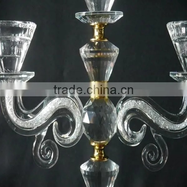 Wholesale Popular Glass Crystal Candle Holder for Party Decoration photo-3