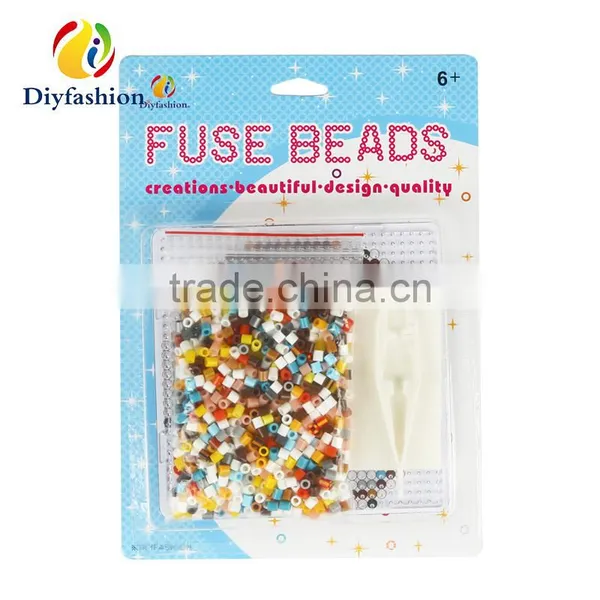 Diyfashion 5mm Hama Perler Fuse Beads the Fried Egg Set With Puzzle Iron Paper and Twezzer Hama Beads Toys for Kids 18030 photo-2
