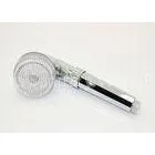 White Handheld Shower Head For Low Pressure Massage Silver Color