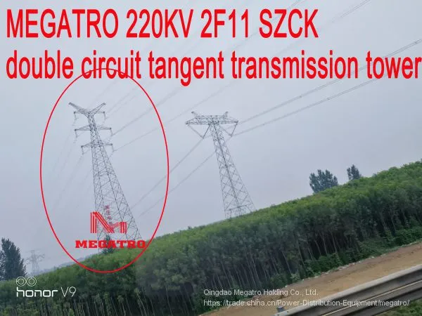 MEGATRO 220KV 2F11 SZCK Double Circuit Tangent Transmission Tower photo-2