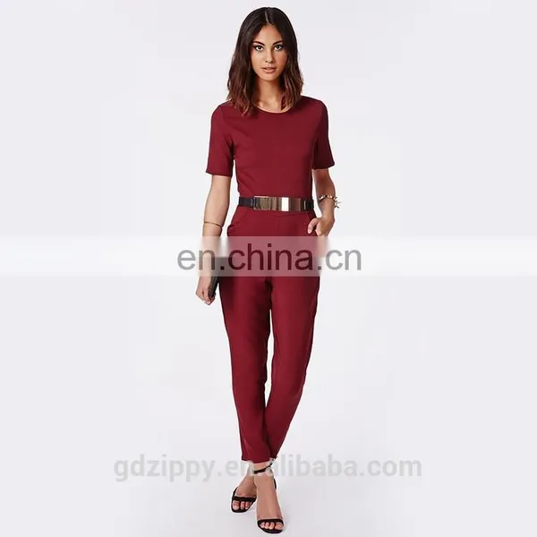 Midi Sleeve High Waist Jumpsuit for Women 2015 photo-3
