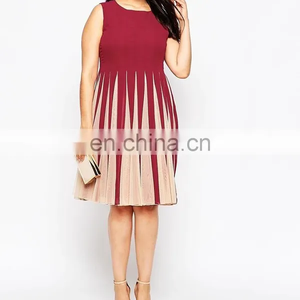 Women Plus Size Clothing Plus Size Dress Flare Mesh Dresses for Fat Ladies photo-5