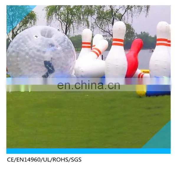 Outdoor Adult Inflatable Human Bowling Ball Games