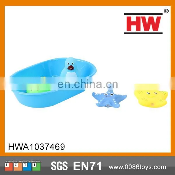 Soft Vinly Plastic Animal 4PCS Bath Toy Set