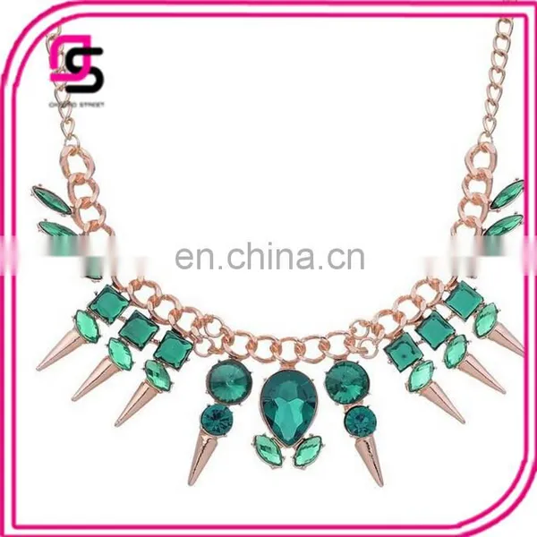 Fashion Colorful Bead Rivet Necklace Fashion Jewellry Silver/chain Jewellry Necklace photo-2
