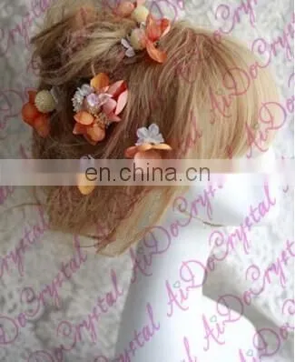 Aidocrystal Beautiful Light Pink Flower Rose Hair Clips Wholesale Hair Accessories photo-4