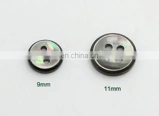 Cheap 10mm 4 Holes Tiny White and Black Natural Shell Buttons for Clothes photo-6