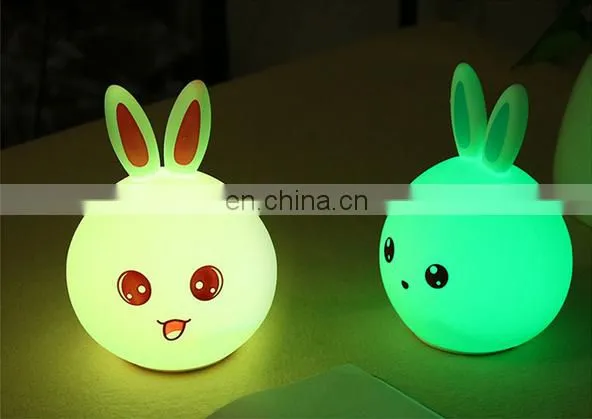 Silicone Rabbit Nightlight/kids Baby Led Night Light/motion Sensor Night Light for Kids photo-4