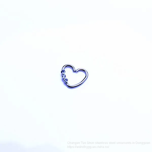 Europe and America Fashion Love Clip Ear Clip Human Body Puncture Jewelry Titanium Steel Nose Ring Foreign Trade Wholesale photo-3