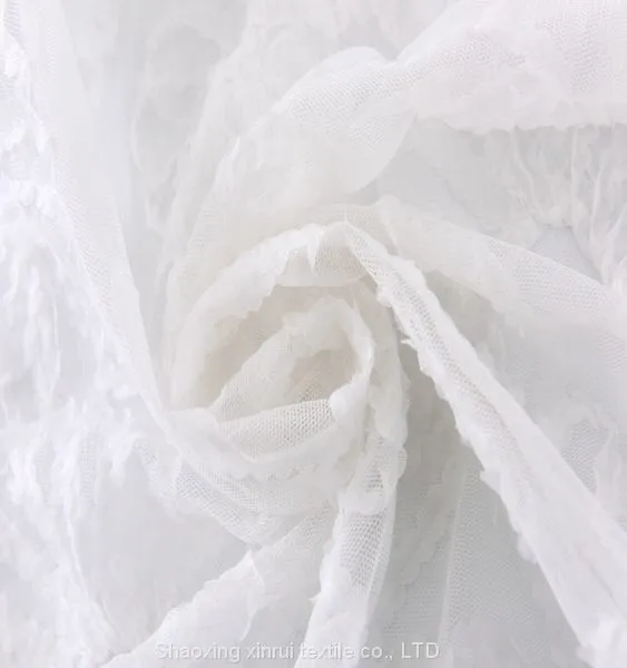 Luxury Laser Cut Flower Wedding Lace Fabric Embroidery for Clothes photo-3