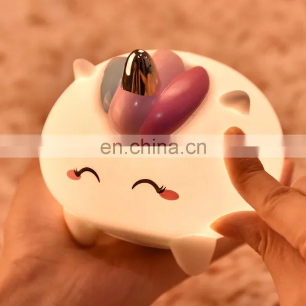 Mini Rechargeable Touch Pat Sensor Silicone Lamp Led Baby Night Light for Kids photo-3