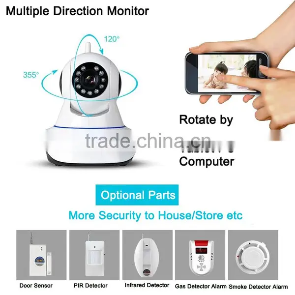 100% Secure New Products Wireless Camera With Network Alarm CMOS Sensor Night Vision WIFI Home Security photo-2