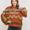 D-6001 Ladies Knitting Sweater [Latest Style Long Sleeve Round Neck Hollow Out Sweater Pullover] photo-2