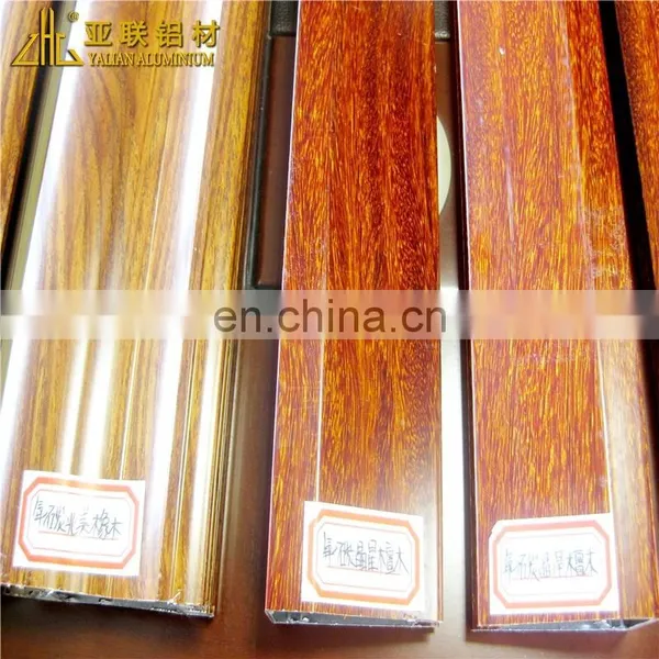 Wood Effect Aluminium Powder Coatings Profile Wood Grain Square Fluorocarbon Coating Aluminium Profile photo-2