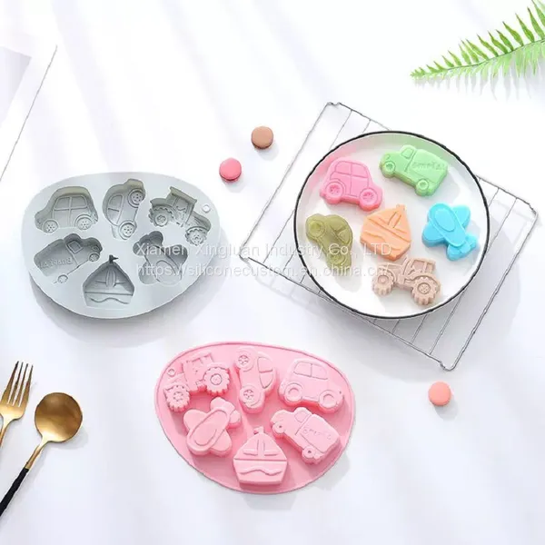 Cartoon Vehicle Molds Baking Mold Silicone Bakeware Chocolate Mould photo-2