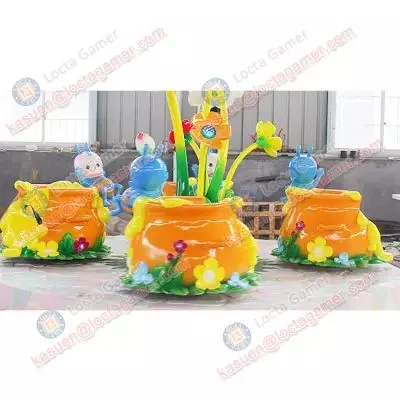 Guangdong Zhongshan Tai Le Play Children Indoor and Outdoor Small and Medium-sized Rotation Rotation Revolution Coffee Cup Circumgyration Honeybee Play Equipment photo-3