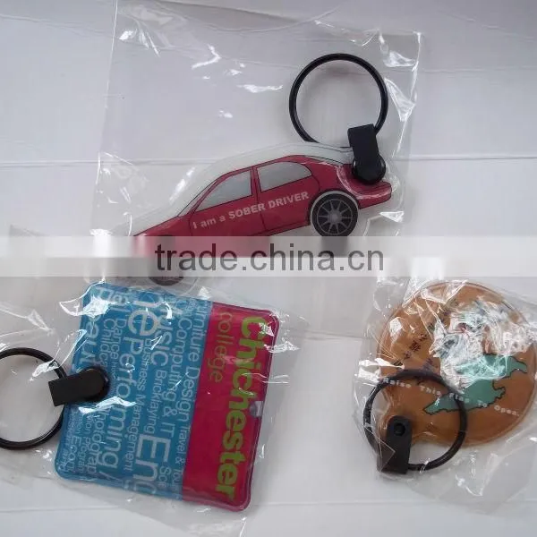 LED Keychains, Reflective PVC Keychain With Light, Promotion Plastic Key Ring photo-4