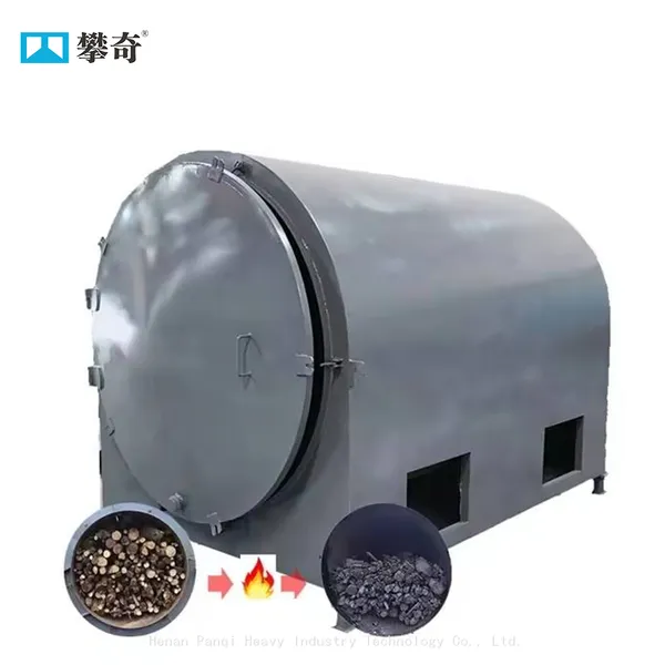 Automatic Feeding Horizontal Carbonization System Efficient Biomass Equipment