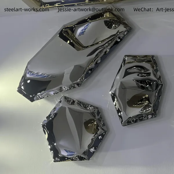 Wellness Center DecorationMetal Grinding ProcessCustom Sculptural Wall Art photo-5