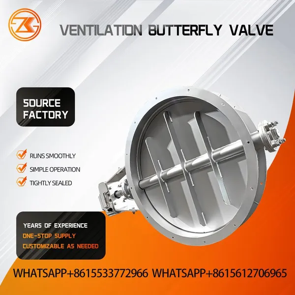 D341W Manual Worm Gear Ventilation Damper Low Cost Round Air Regulating Valve For Small Dust Extraction Pipeline photo-3