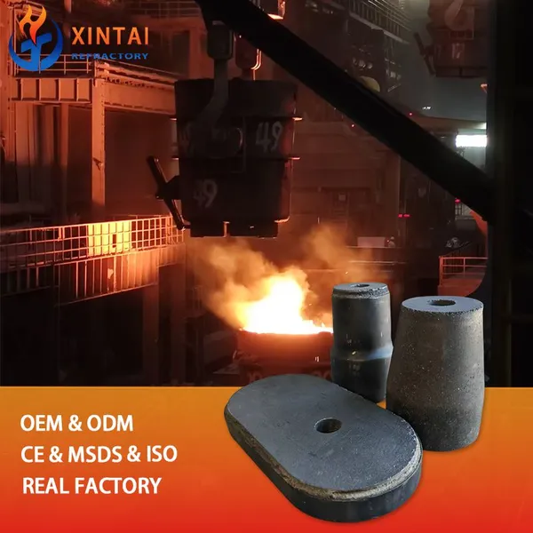ISO9001 Ladle Nozzle Slide Gate Plate Alumina Carbon High CCS Strength for Steelmaking Furnace