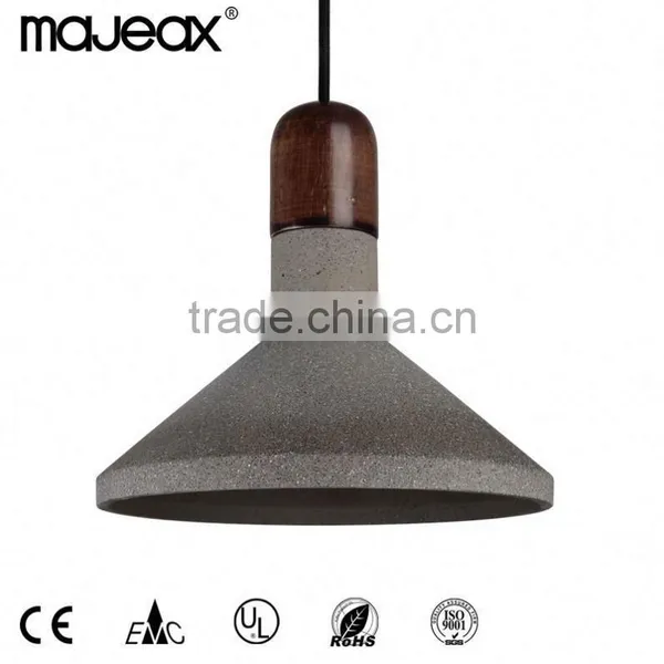 Durable Wood Cement Pendant Lamps photo-2