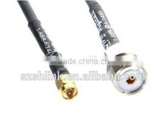 High Frequency Cable Assembly, RF Coaxial Cable Connector With Male SMA to Female UHF Connector photo-2