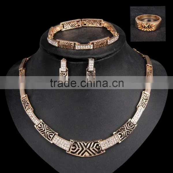 Uk New Style Fashionable High Quality Rhinestone Gold Set photo-2