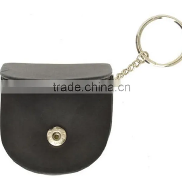 Genuine Leather Mini Coin Change Purse With Key Ring photo-3