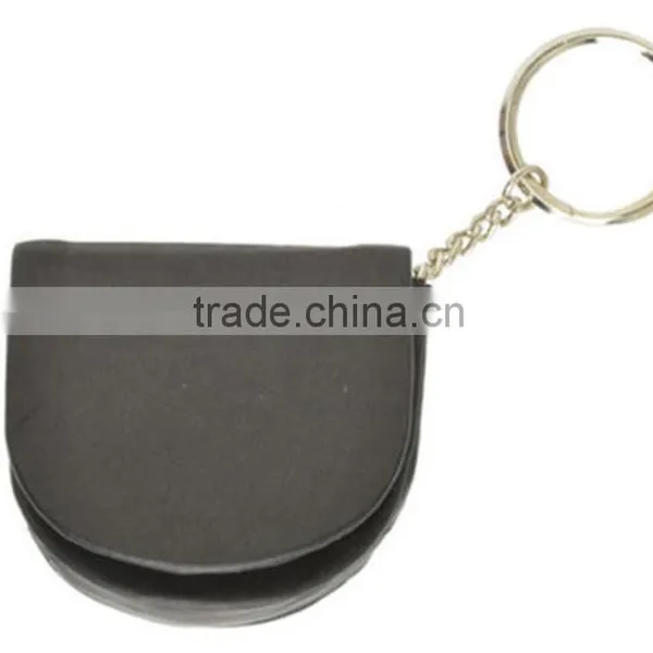 Genuine Leather Mini Coin Change Purse With Key Ring photo-4