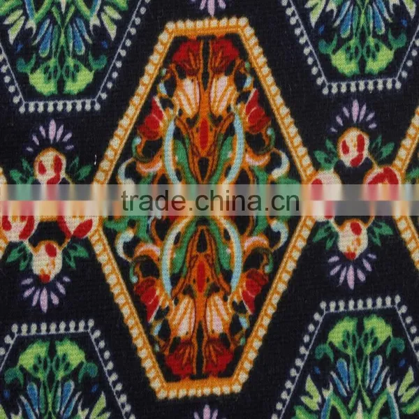 100% Cotton Fabric China Textiles Big Pattern Print for Beautiful One-piece Dress photo-2