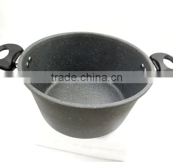 Popular Style Foreged Imitation Looks Grey Stone Marble Cookware in Surface photo-2