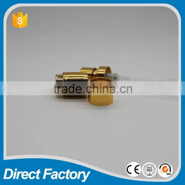 Different Size Aluminum Crimp Pump With Aluminum Collar , Aluminum Sprayer Pump for Perfume Bottle