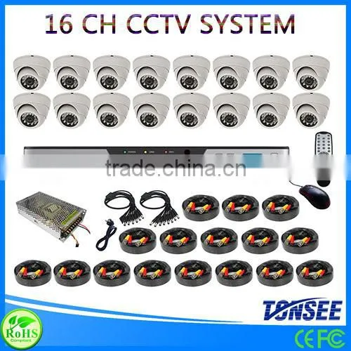 Digital Camera Kit hd Dvr Watch Driver Download 16CH CCTV DVR With 800TVL CMOS IR Bullet Cameras Dvr Kit photo-6