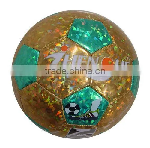 Football Laser Leather PU Soccer