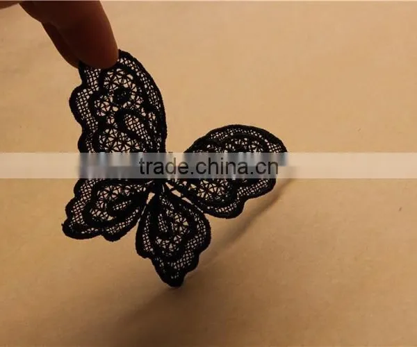 Butterfly Pattern Hand Made Hollow Embroidery Chemical Lace Applique for Accessory photo-3